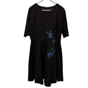 Ren Fiber Women's A-line dress XXL  Black Whimsigoth Grunge Steampunk Witchy